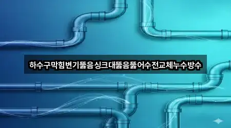 하수구막힘변기뚫음싱크대뚫음뚫어수전교체누수방수