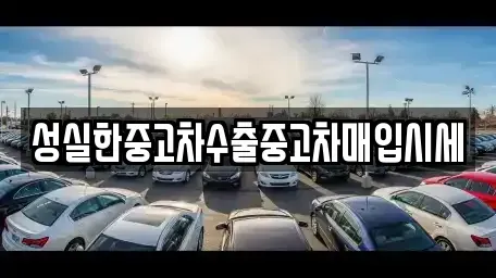 강원특별자치도 원주시 행구동 중고차매입 전문 성실한중고차수출중고차매입시세