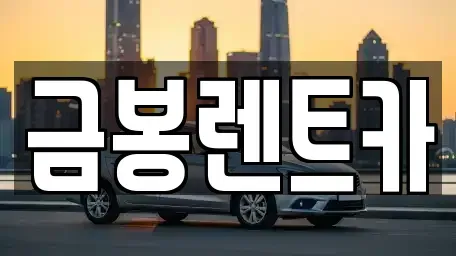 경기도 군포시 대야미동 렌트카 전문 금봉렌트카