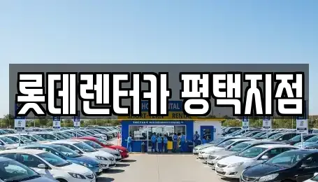 경기도 평택시 단기렌트카 전문 롯데렌터카 평택지점