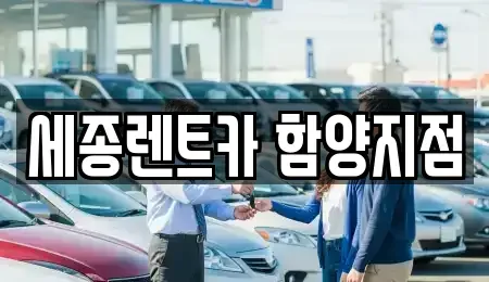 경남 산청군 렌트카 전문 세종렌트카 함양지점