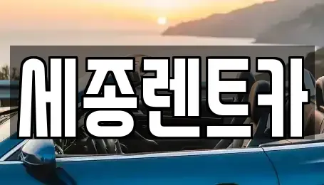 경남 창원시 진해구 남양동 렌트카 전문 세종렌트카