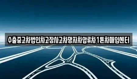 부산 강서구 신호동 중고차 전문 수출중고차법인차고장사고차망자차압류차1톤차매입센터