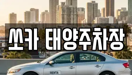 부산광역시 부산진구 전포동 렌트카 전문 쏘카 태양주차장