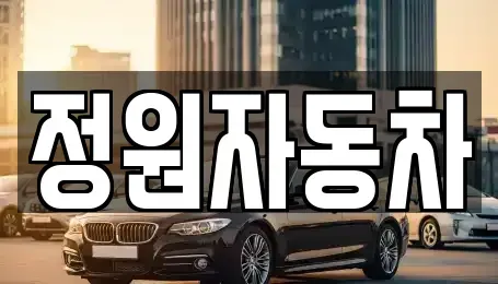 서울 성동구 하왕십리동 중고차 전문 정원자동차