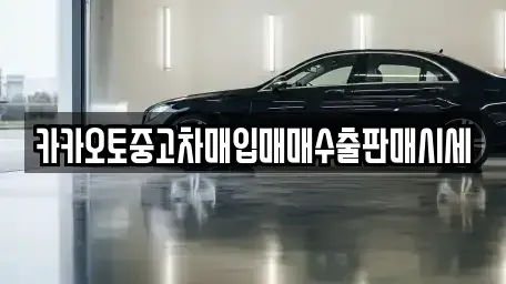 서울 중구 광희동2가 중고차매입 전문 카카오토중고차매입매매수출판매시세