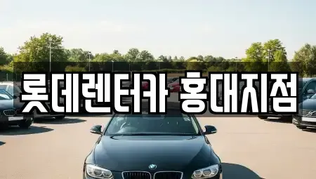 서울특별시 마포구 연남동 단기렌트카 전문 롯데렌터카 홍대지점