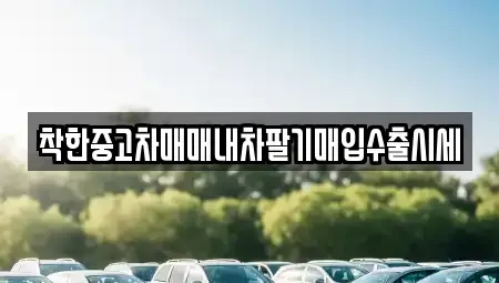 인천광역시 연수구 연수동 중고차 전문 착한중고차매매내차팔기매입수출시세