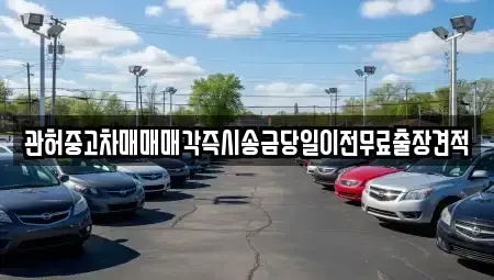 인천광역시 연수구 청학동 중고차매매 전문 관허중고차매매매각즉시송금당일이전무료출장견적