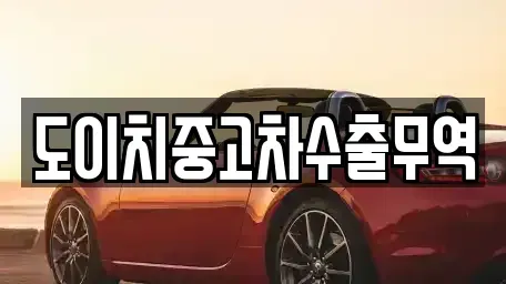 전라남도 목포시 대안동 중고차 전문 도이치중고차수출무역