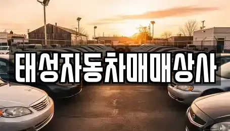 전라남도 순천시 인제동 중고차 전문 태성자동차매매상사