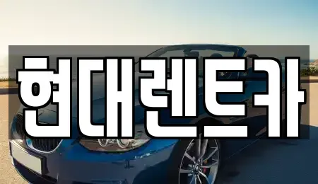 전북특별자치도 군산시 영화동 렌트카 전문 현대렌트카