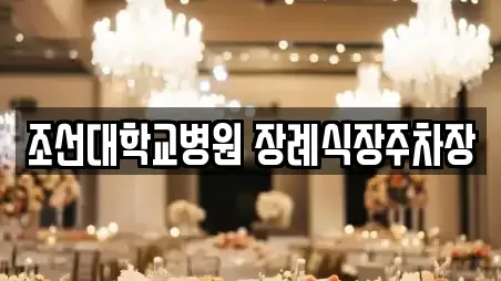 조선대학교병원 장례식장주차장