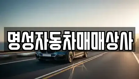 충북 중고차 전문 명성자동차매매상사